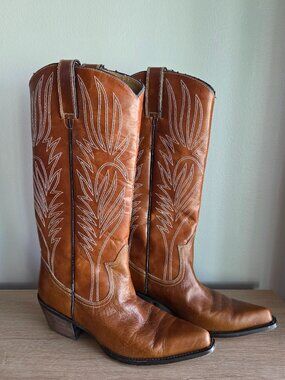 Steve Madden Lonestar Western Boots Womens 9 Brown Leather Cowboy